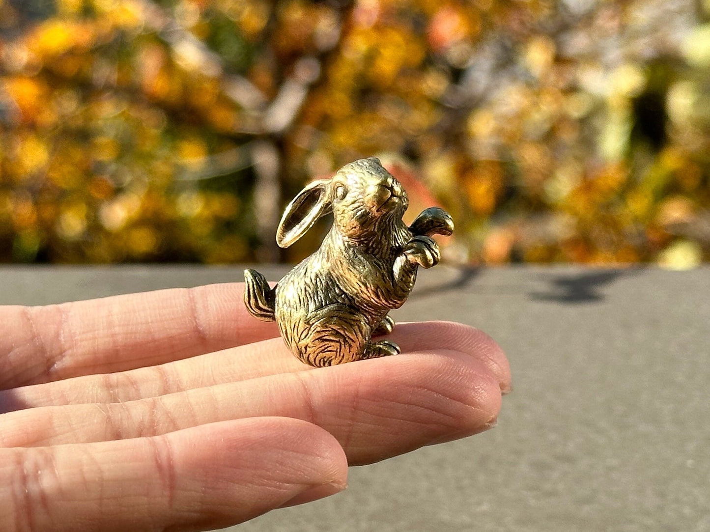Brass bunny rabbit antique mini