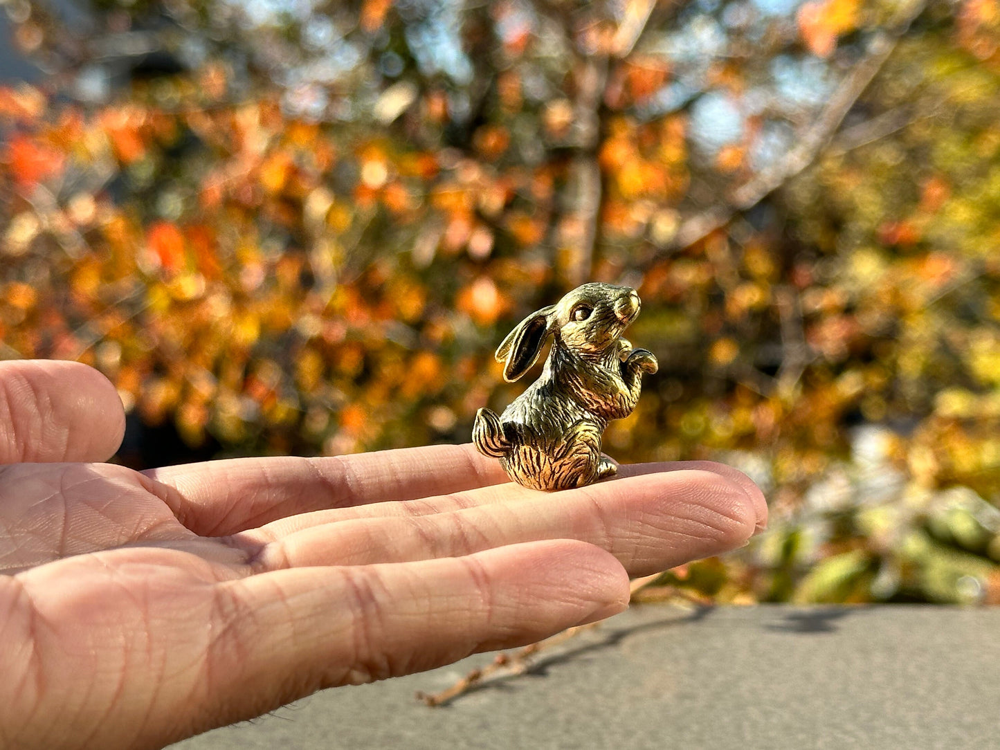 Brass bunny rabbit antique mini