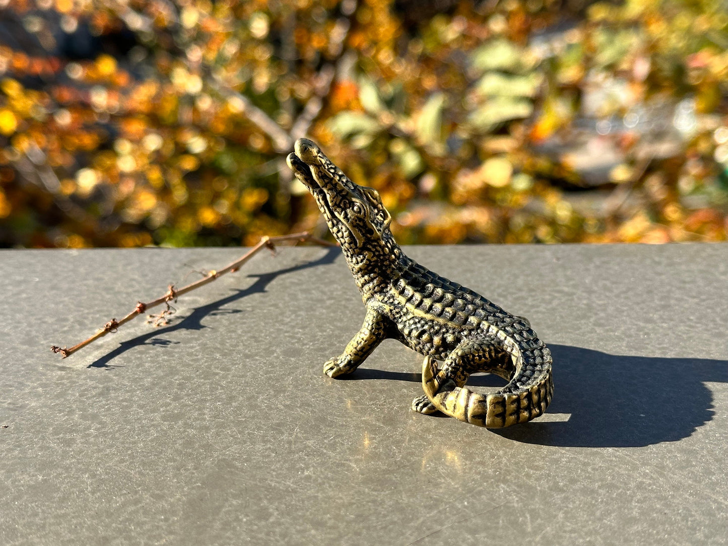 Brass alligator crocodile