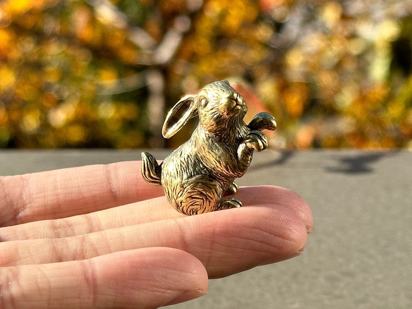 Brass bunny rabbit antique mini