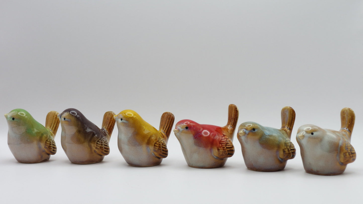 porcelain birds mini ornaments