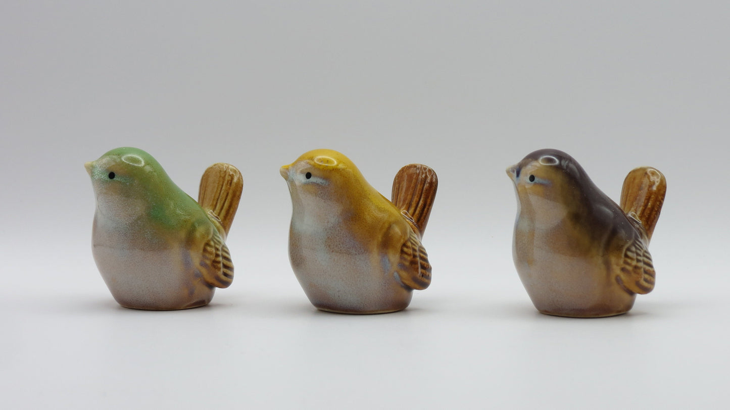 porcelain birds mini ornaments