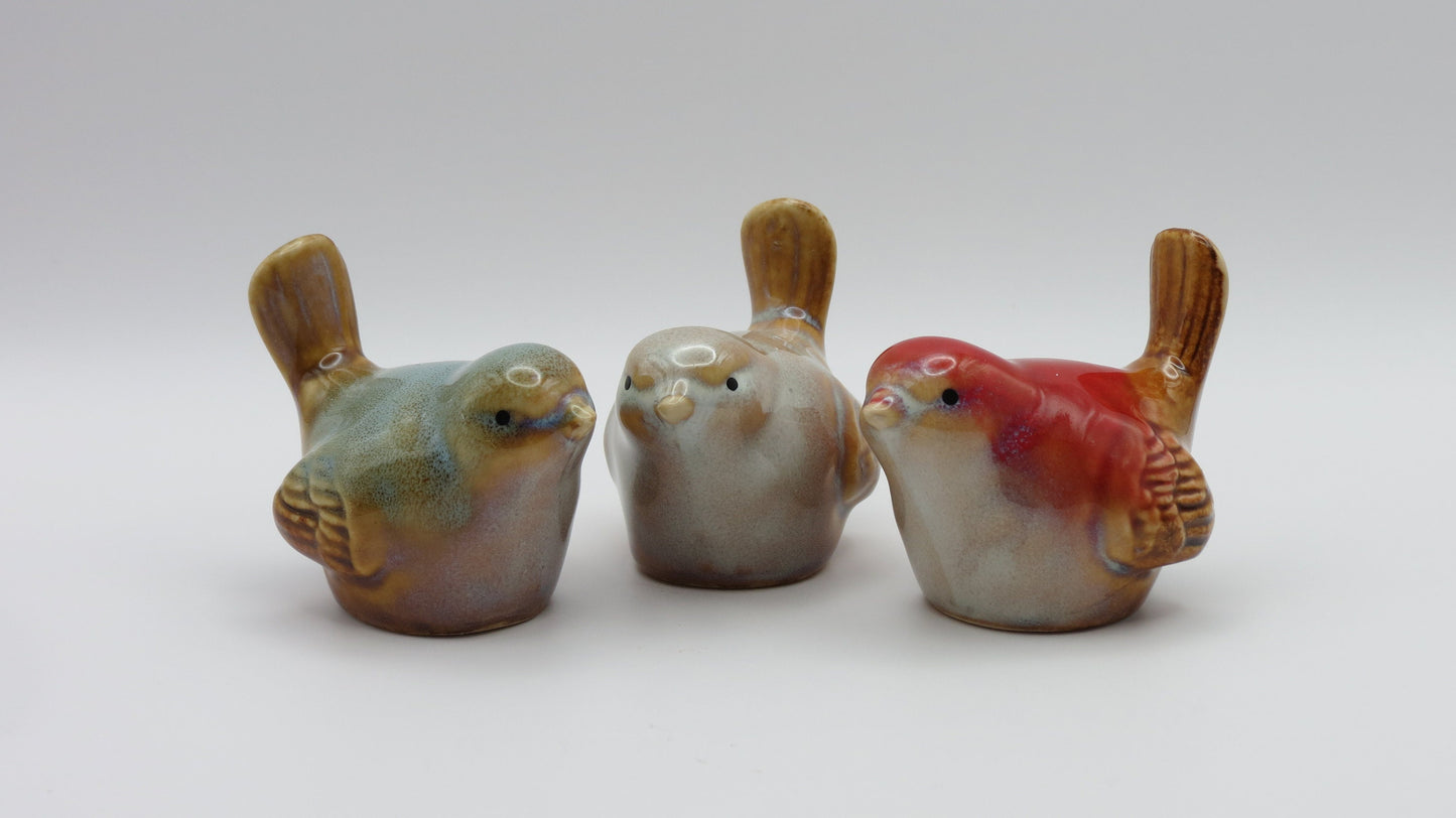 porcelain birds mini ornaments