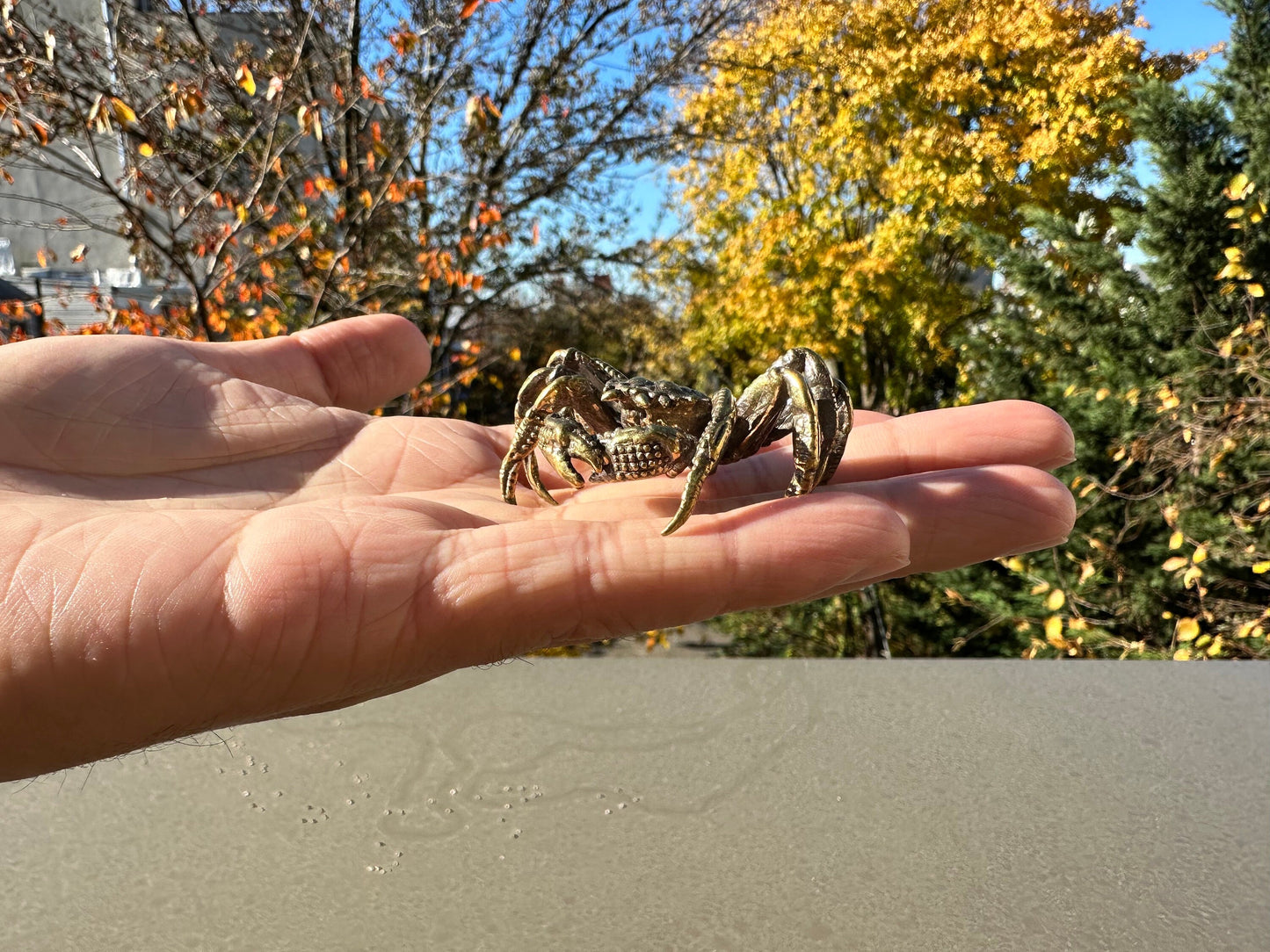 Brass crab antique