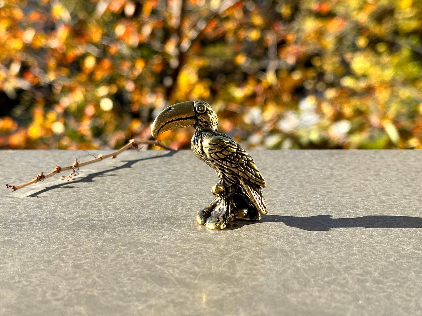 Brass long bill bird antique