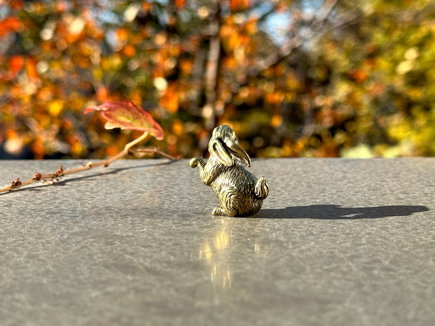 Brass bunny rabbit  antique mini