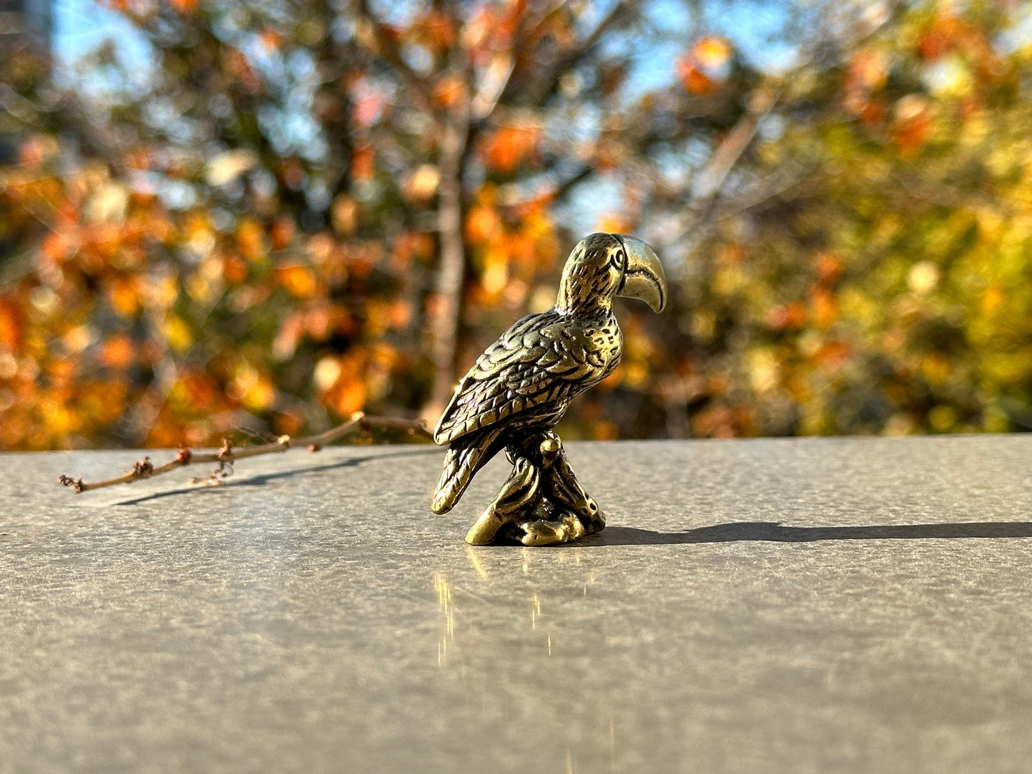 Brass long bill bird antique