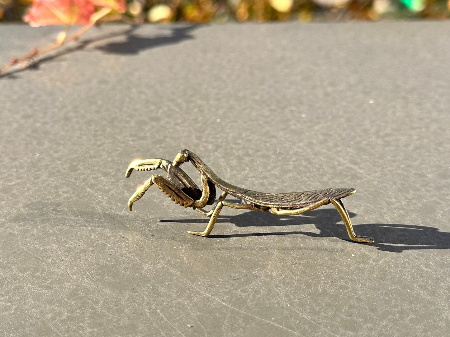 Brass mantis antique