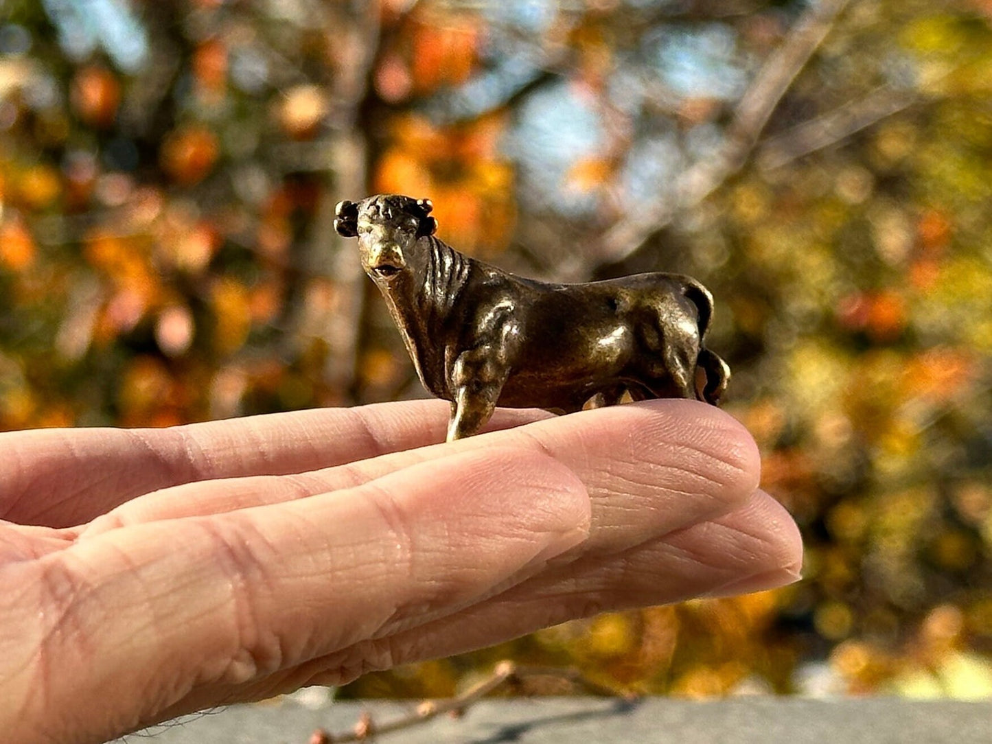 Brass cow antique