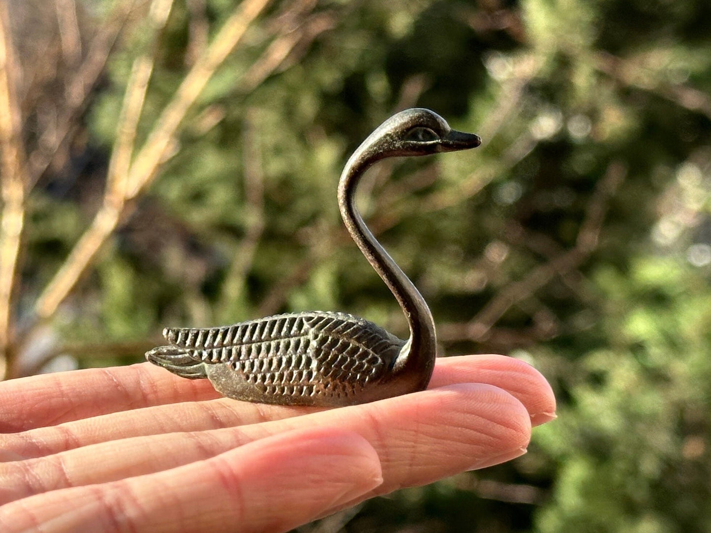 Brass swan antique