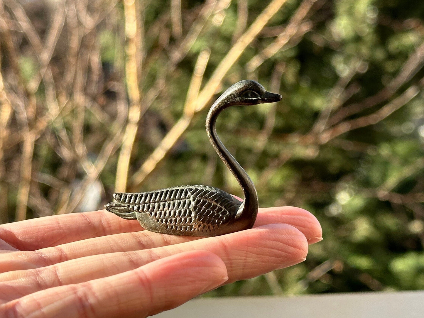 Brass swan antique