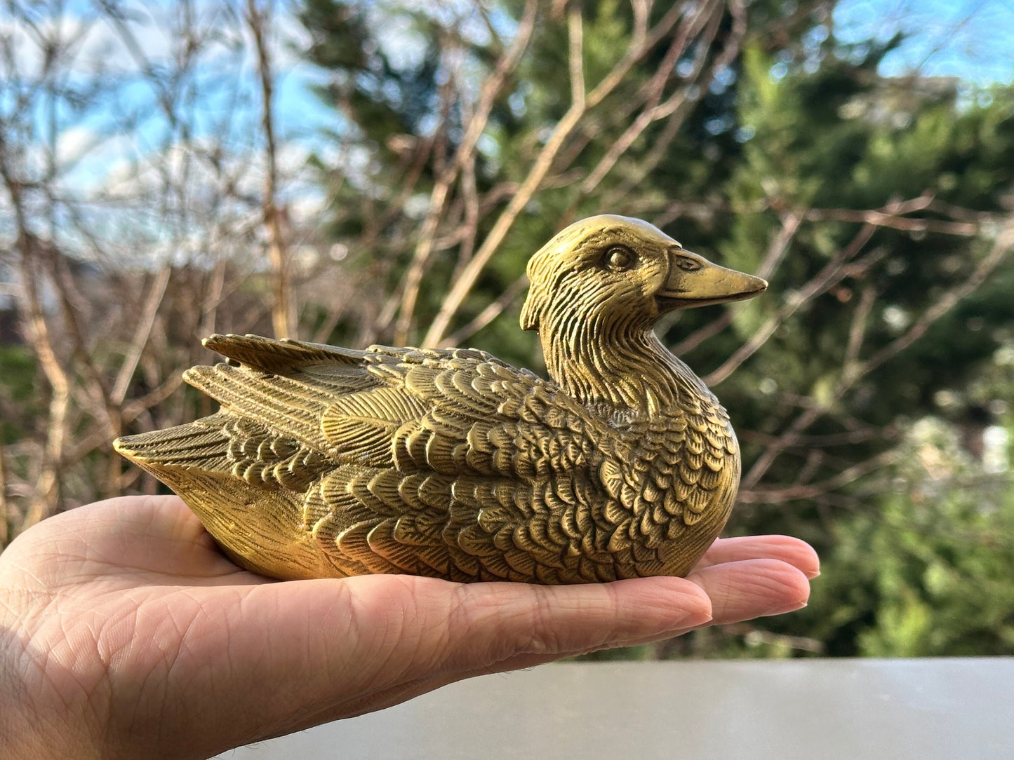 SOLD OUTBrass duck antique