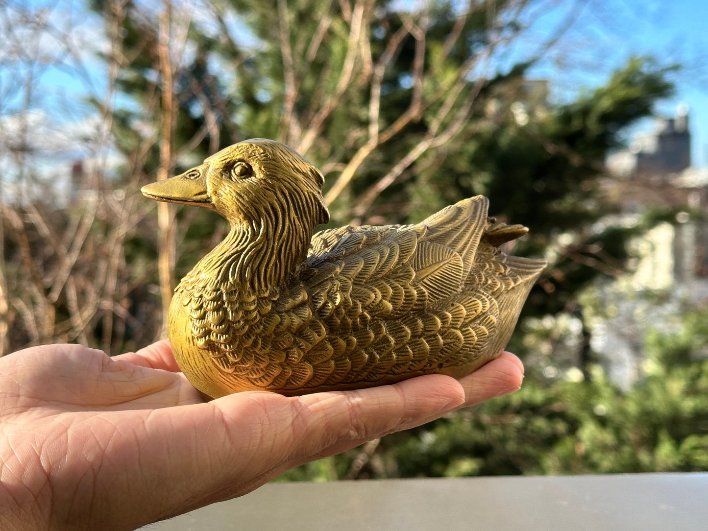 SOLD OUTBrass duck antique