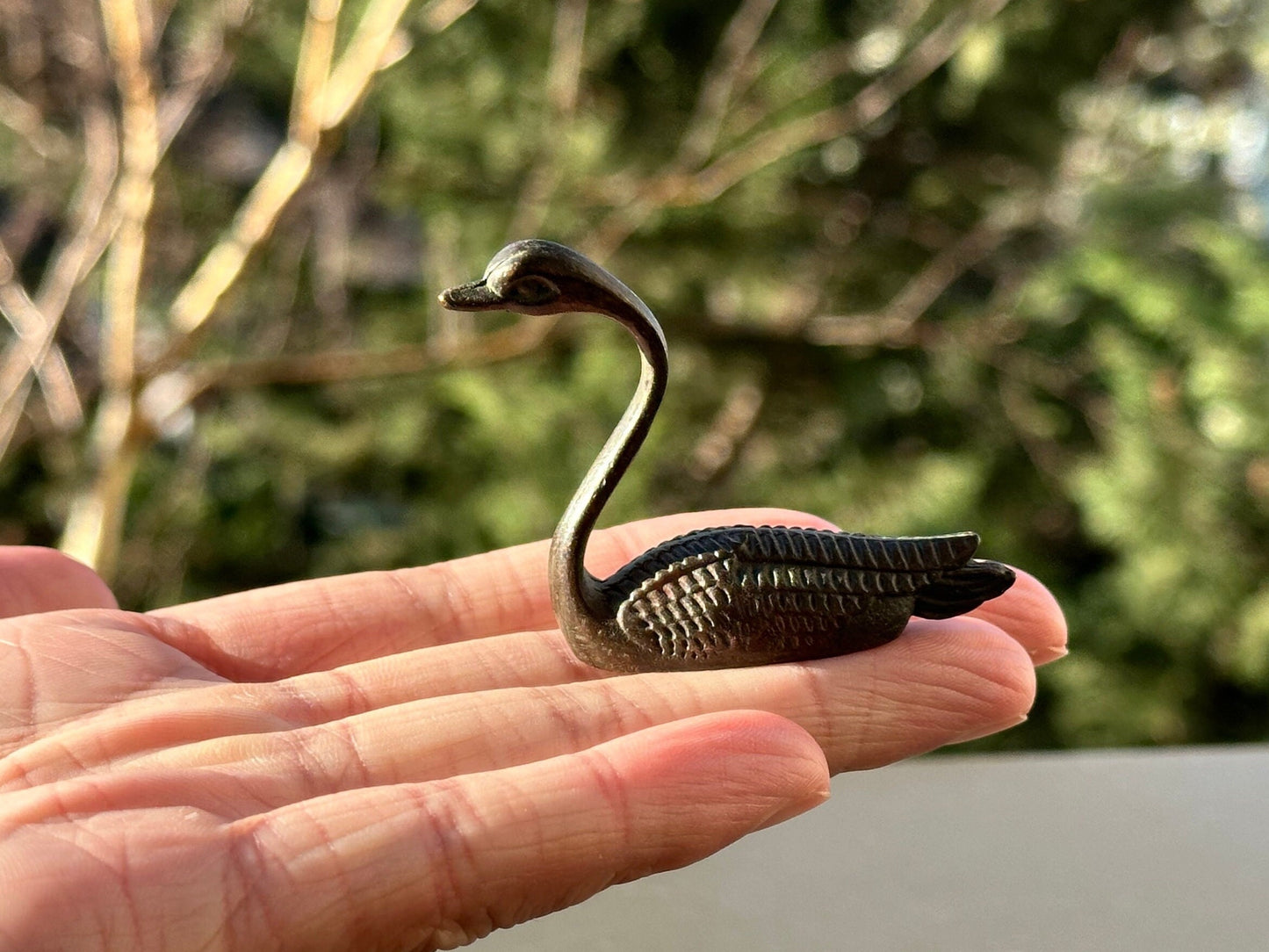 Brass swan antique