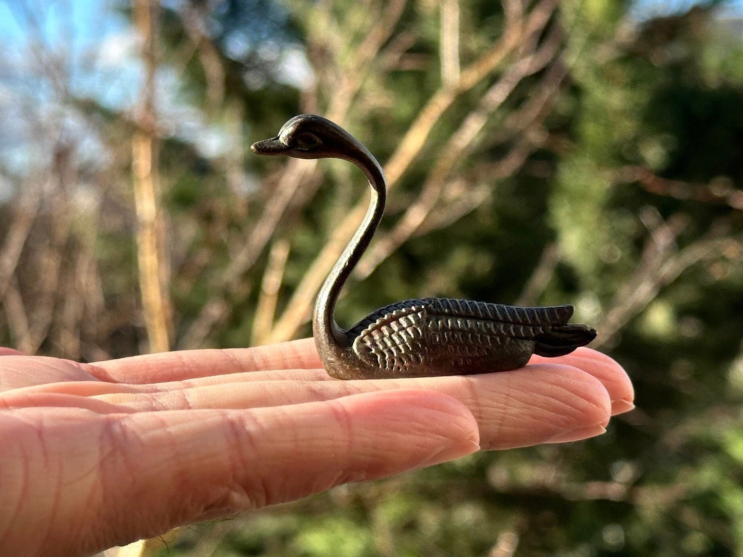 Brass swan antique