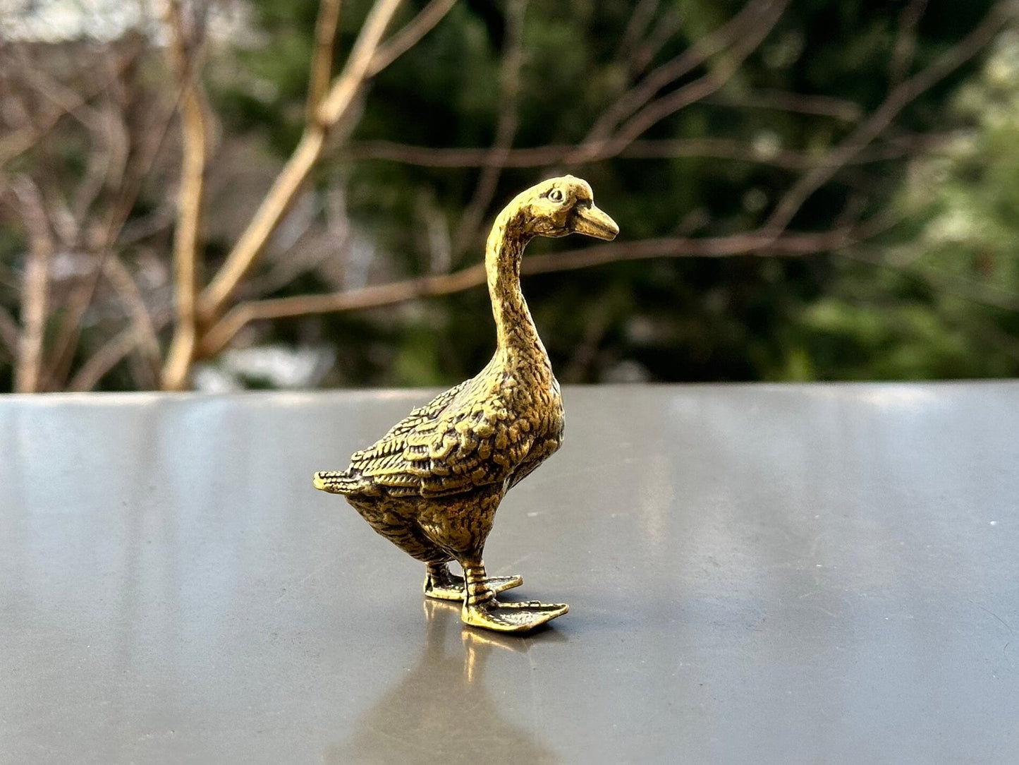 Brass duck brass goose antique