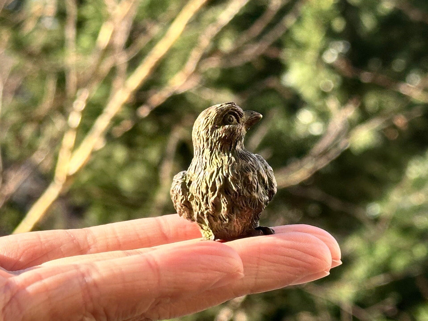 Brass bird magpie