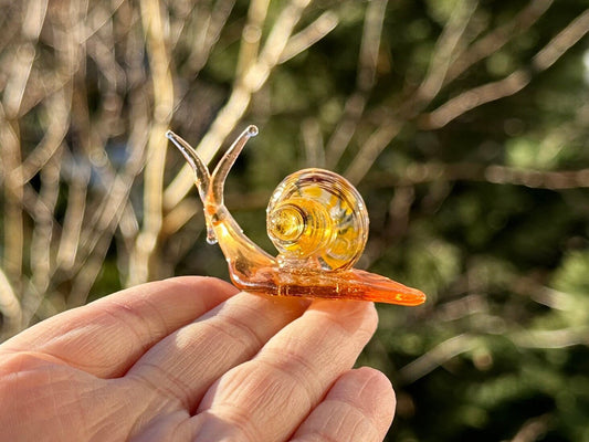 handmade mini glass snail price for one