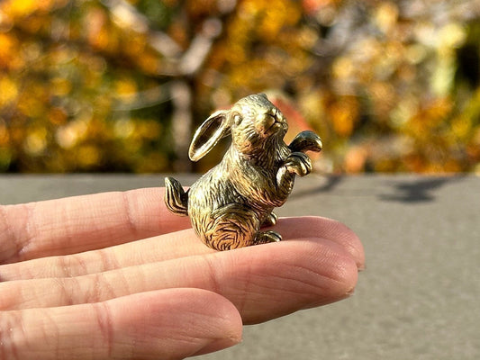 Brass bunny rabbit  antique mini