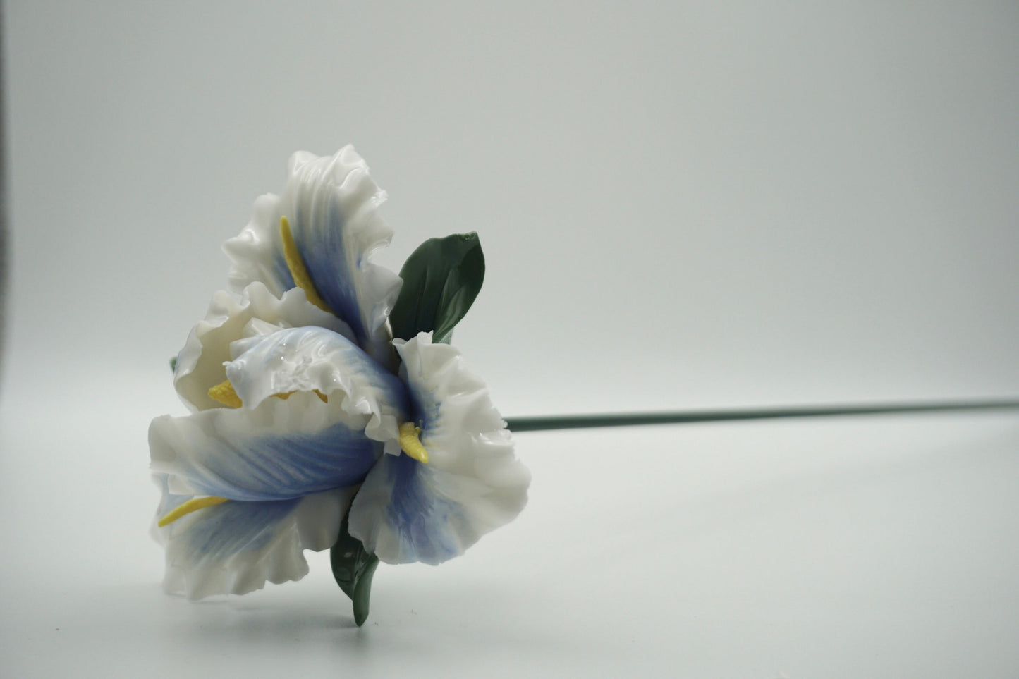 RARE FIND porcelain iris flower ceramic flower