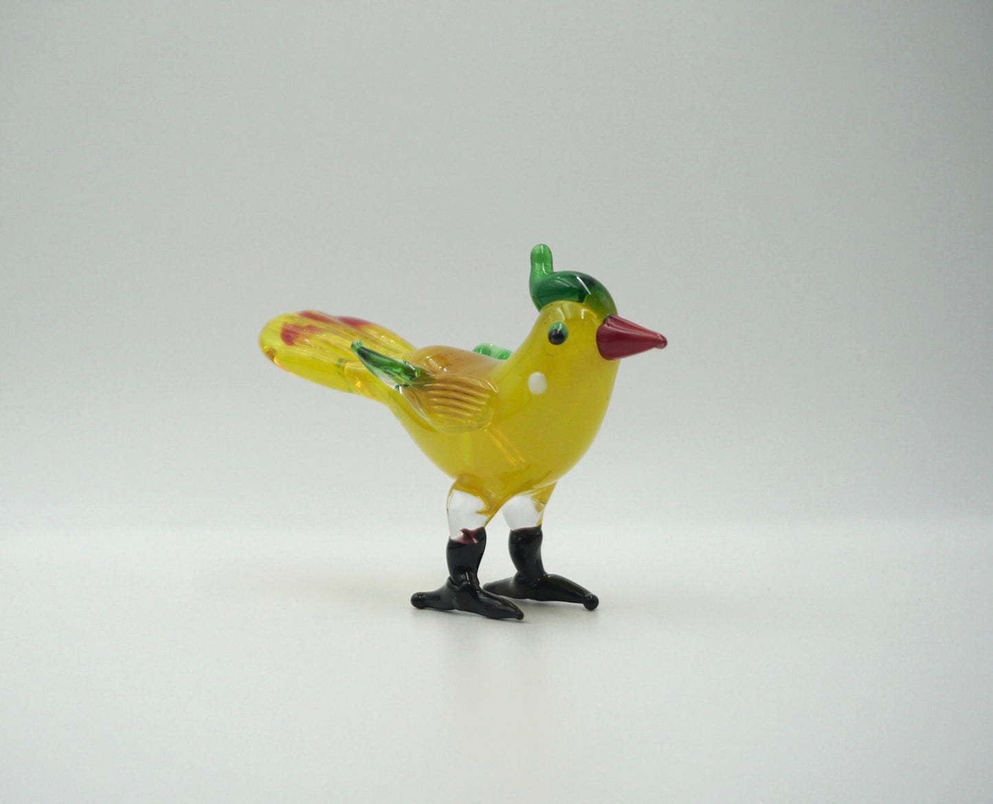 glass bird glass sculpture gift halloween Christmas happy new year colorful adorable figurine