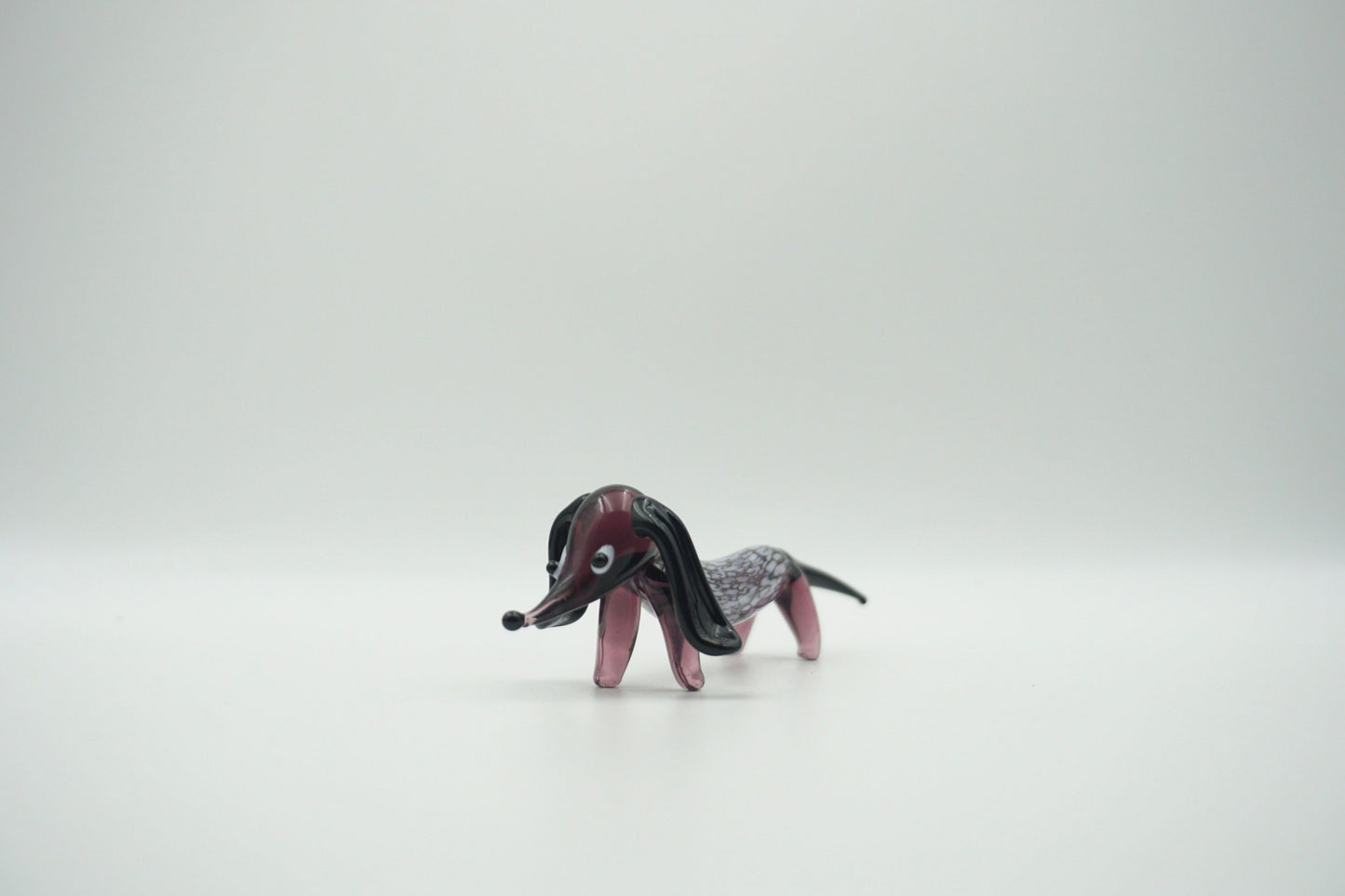 Glass dachshund sausage dog