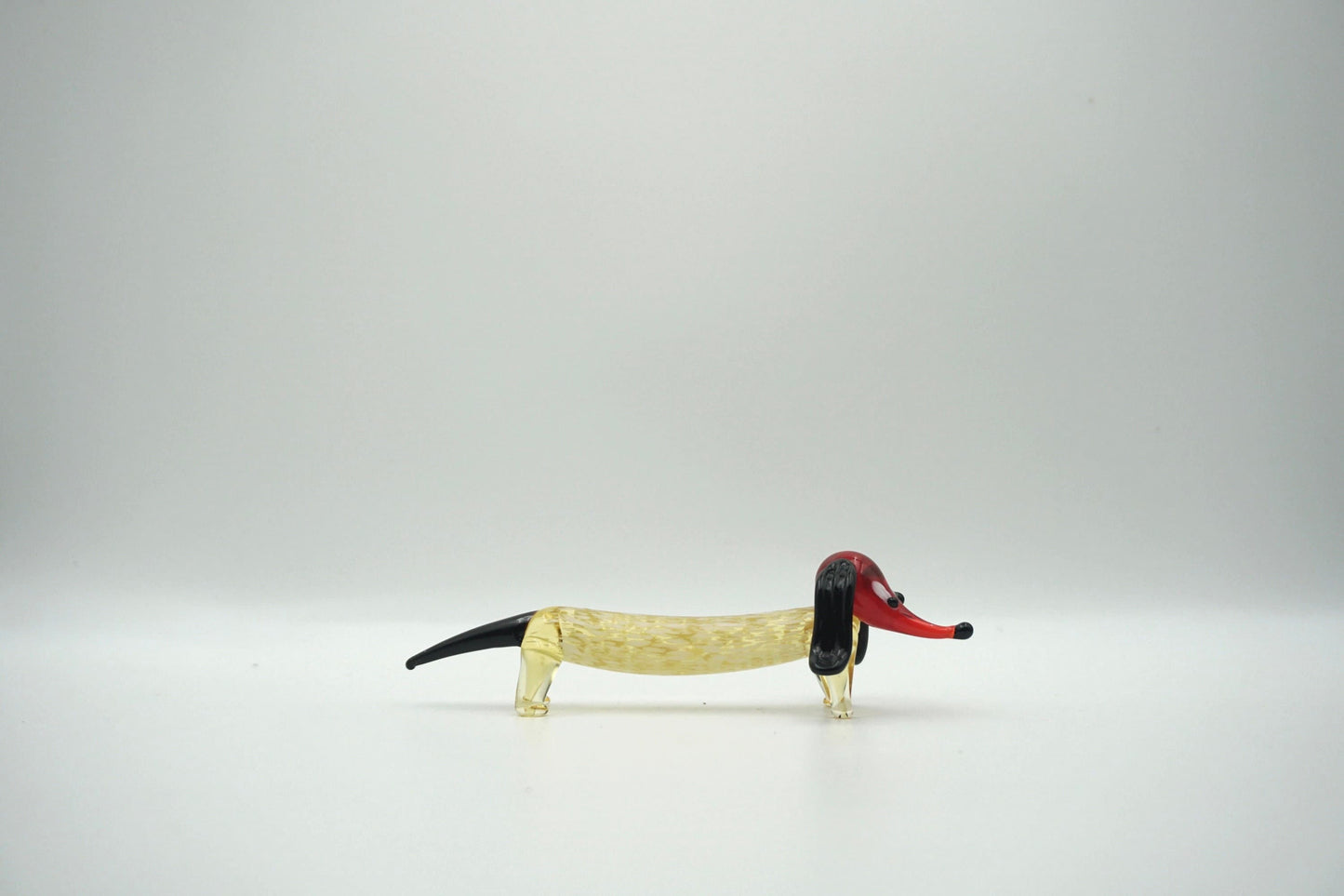 Glass dachshund sausage dog