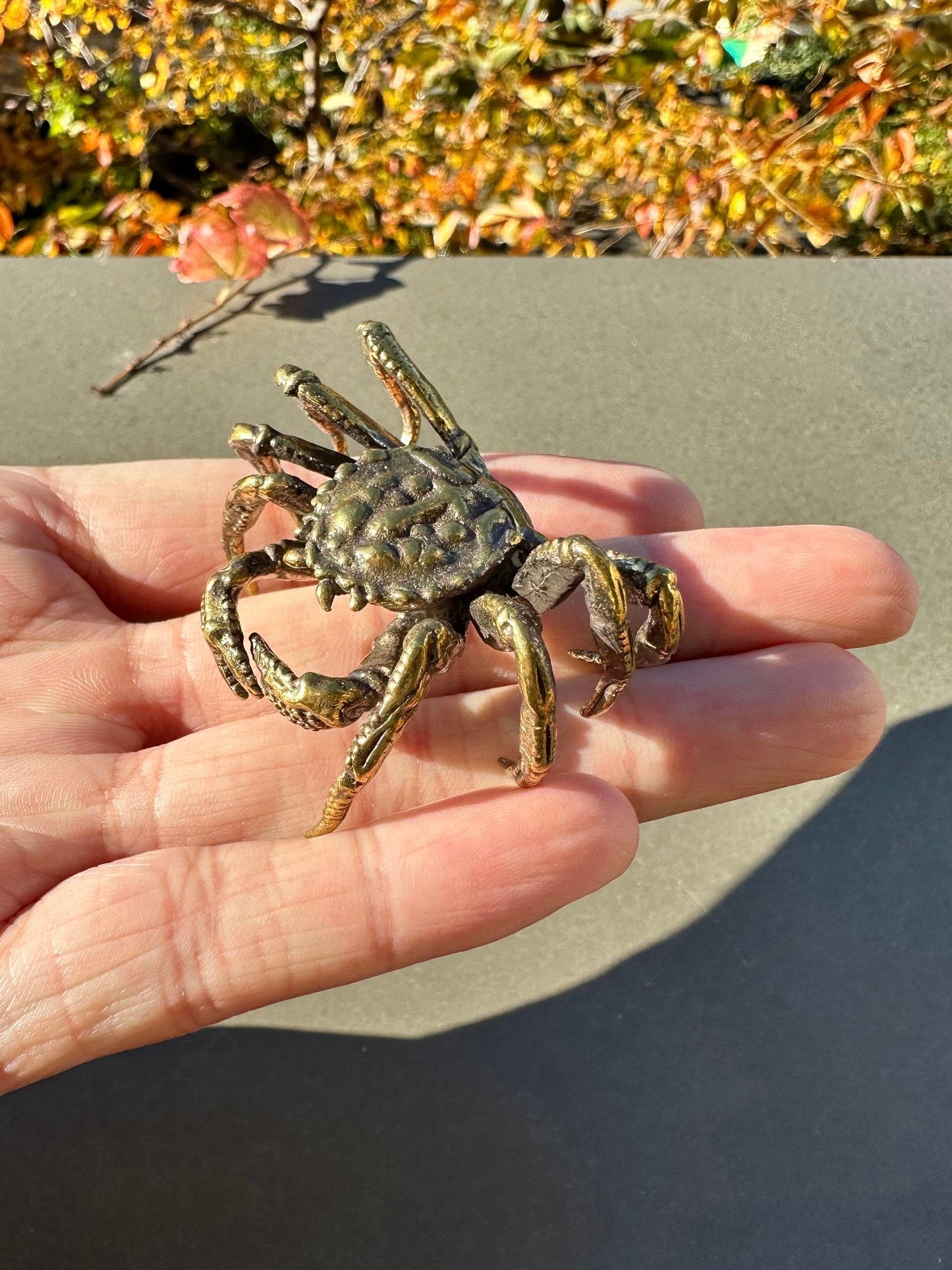 Brass crab antique