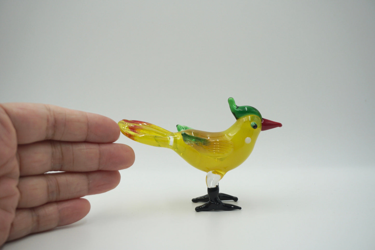 glass bird glass sculpture gift halloween Christmas happy new year colorful adorable figurine