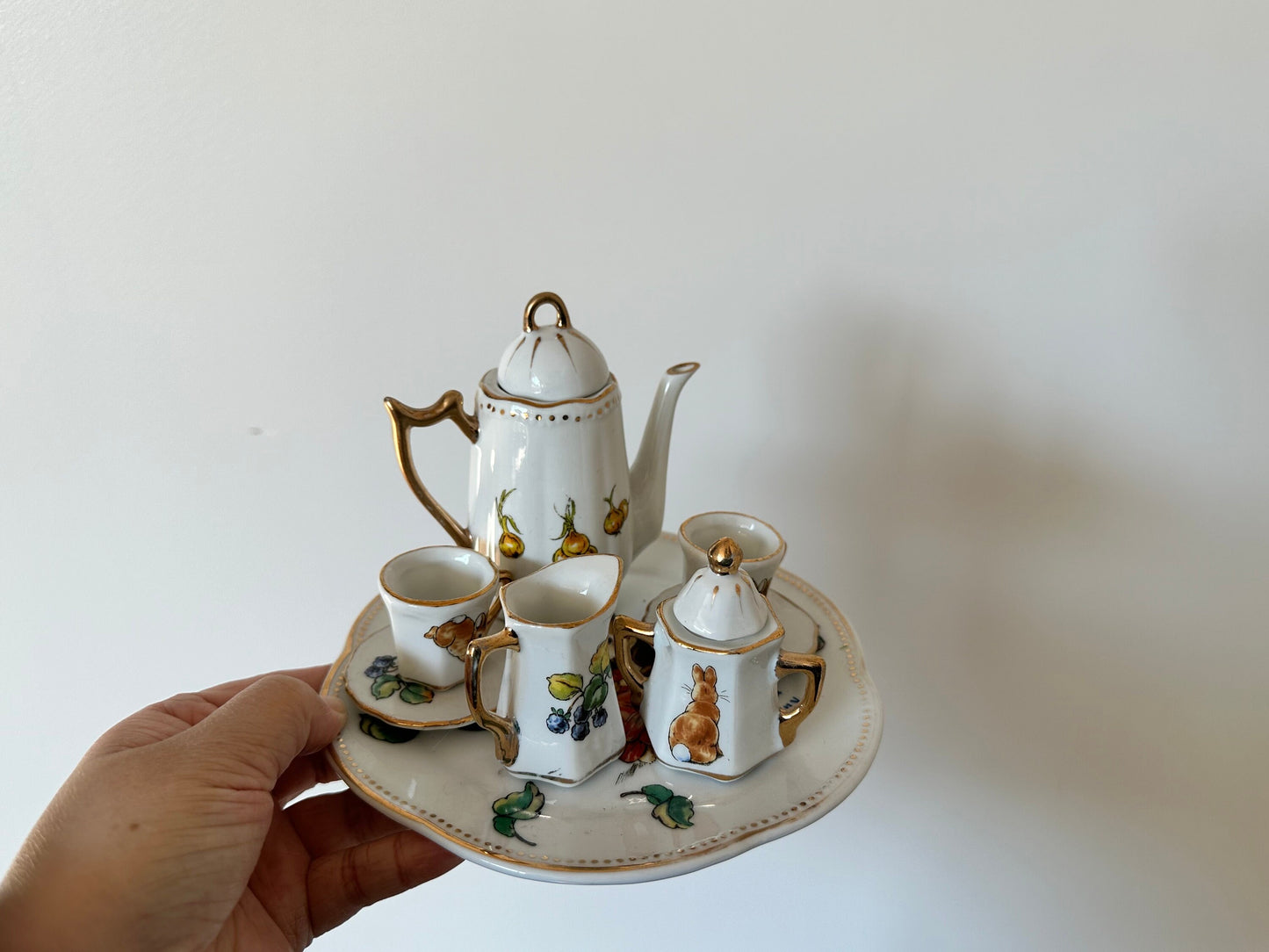 porcelain rabbit teapot Easter gift ceramic teapot glazed bunny Alice