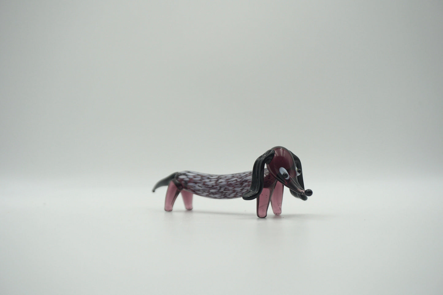 Glass dachshund sausage dog