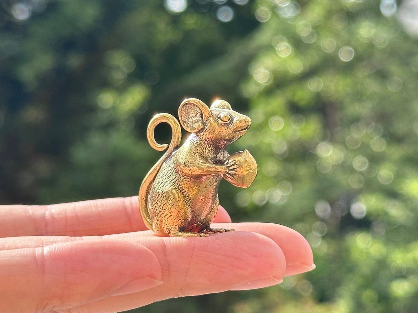 Brass mouse antique