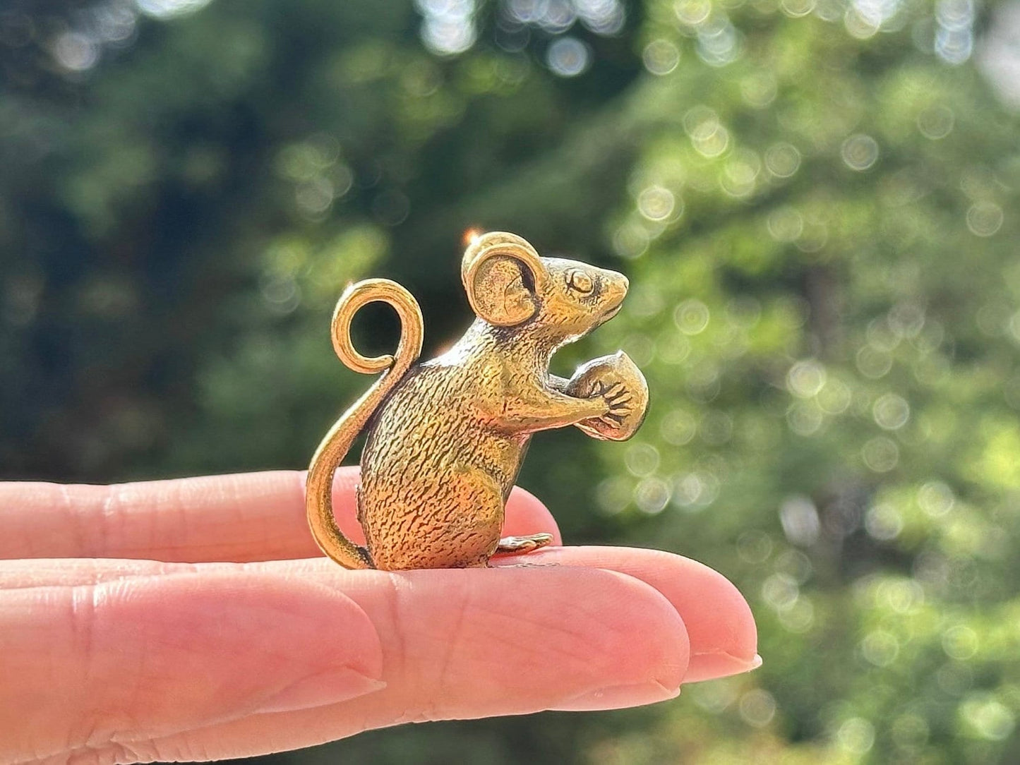 Brass mouse antique