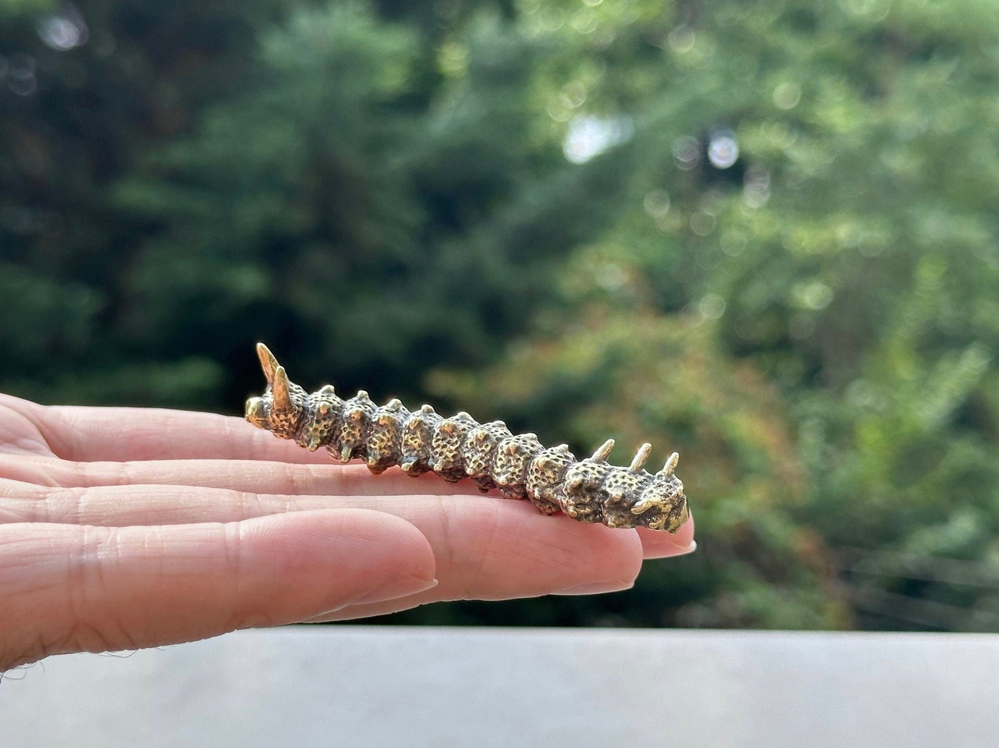 Brass caterpillar antique