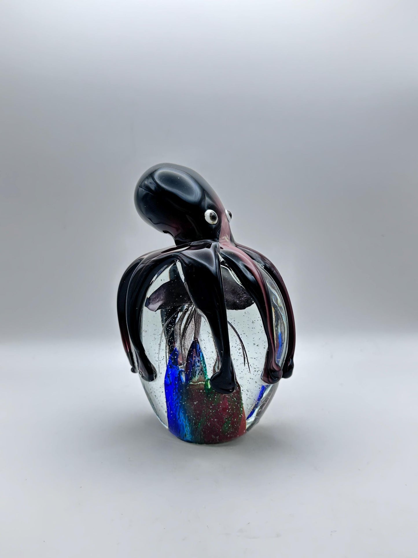 hand blown octopus jellyfish glass sculpture gift halloween Christmas happy new year colorful adorable figurine