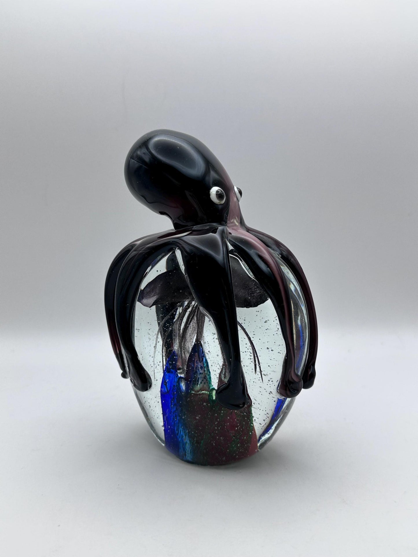 hand blown octopus jellyfish glass sculpture gift halloween Christmas happy new year colorful adorable figurine